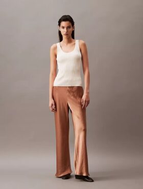 Crushed Satin Wide Leg Pants
