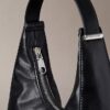 Curved Convertible Small Shoulder Bag