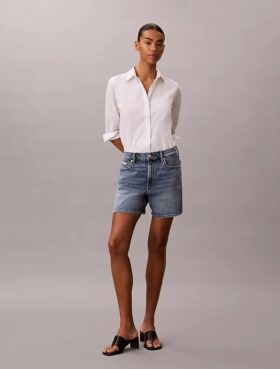 Denim A-Line Shorts