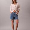 Denim A-Line Shorts Denim A-Line Shorts