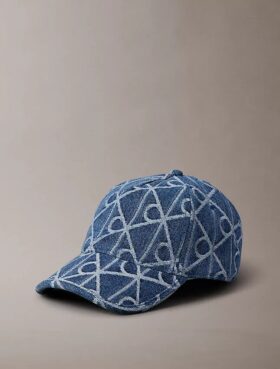 Denim Allover Emblem Logo Baseball Cap