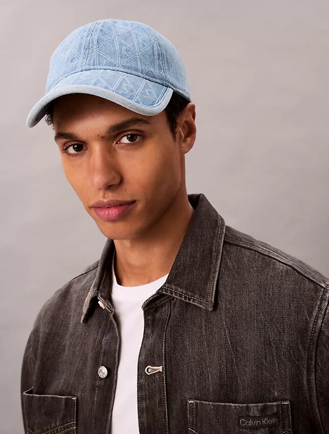 Denim Allover Emblem Logo Baseball Cap Denim Allover Emblem Logo Baseball Cap