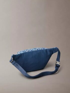 Denim Allover Emblem Logo Waistpack