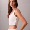 Denim Allover Monogram Cropped Tank Top