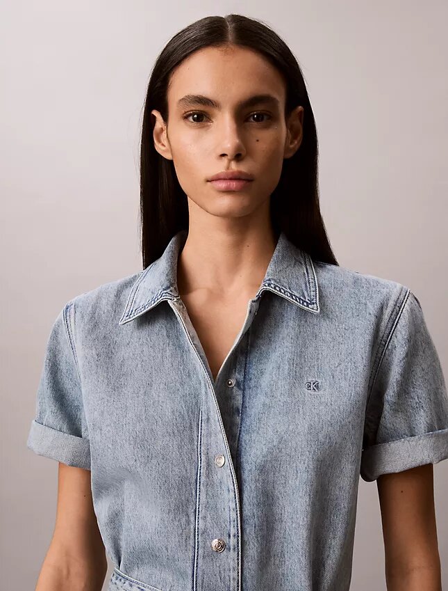 Denim Belted Mini Dress Denim Belted Mini Dress