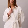 Denim Cinched Belted Jacket Denim Cinched Belted Jacket