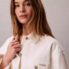 Denim Cinched Belted Jacket Denim Cinched Belted Jacket