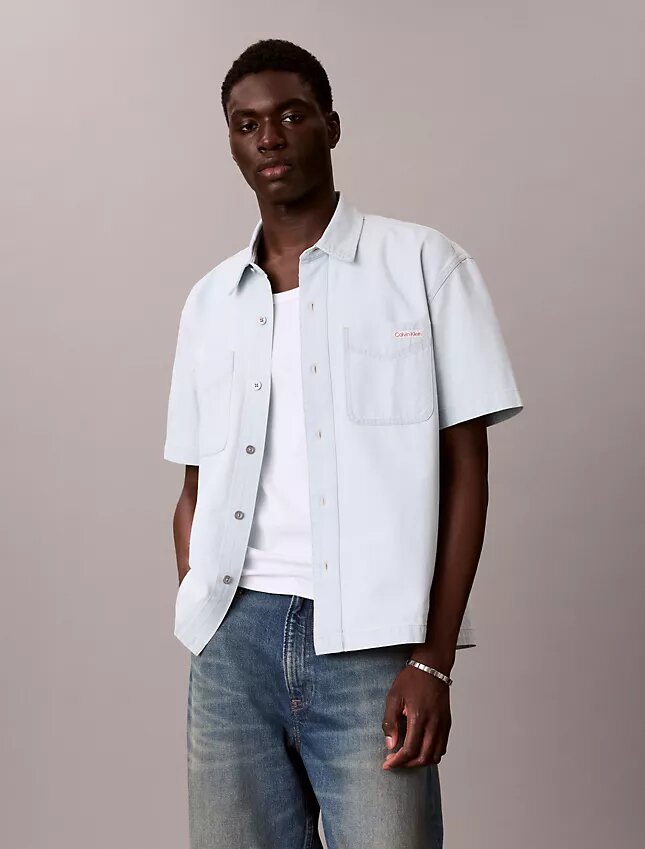 Denim Classic Short Sleeve Button-Down Shirt Denim Classic Short Sleeve Button-Down Shirt