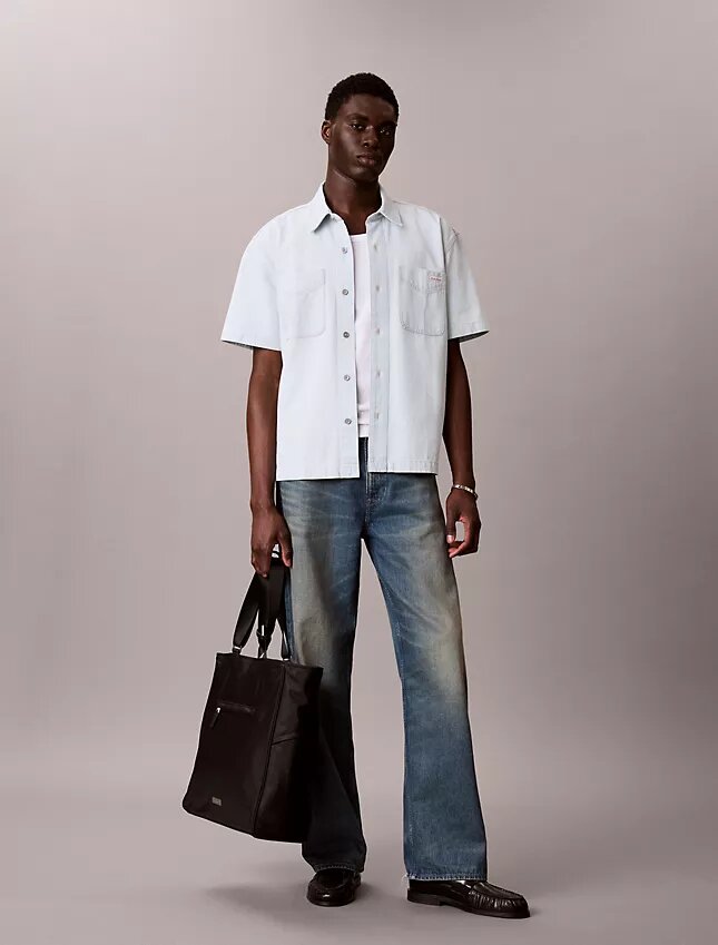 Denim Classic Short Sleeve Button-Down Shirt Denim Classic Short Sleeve Button-Down Shirt