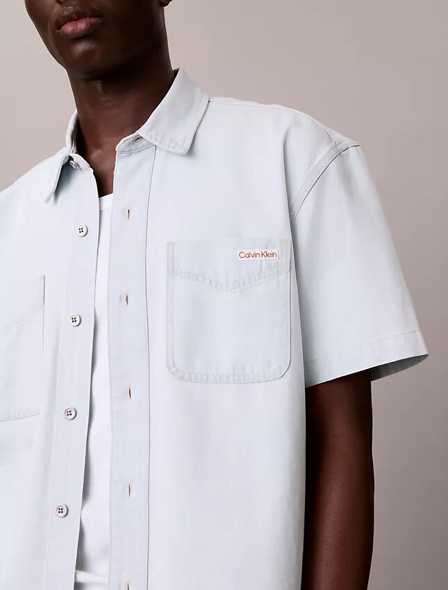 Denim Classic Short Sleeve Button-Down Shirt Denim Classic Short Sleeve Button-Down Shirt
