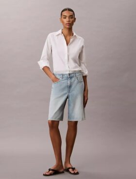 Denim Logo Bermuda Shorts
