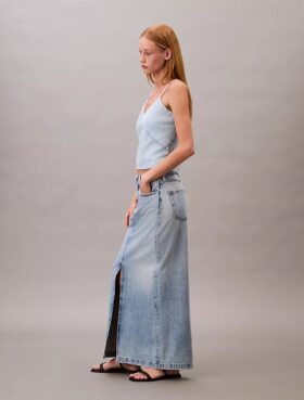 Denim Maxi Skirt