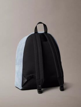Denim Monogram Logo Backpack
