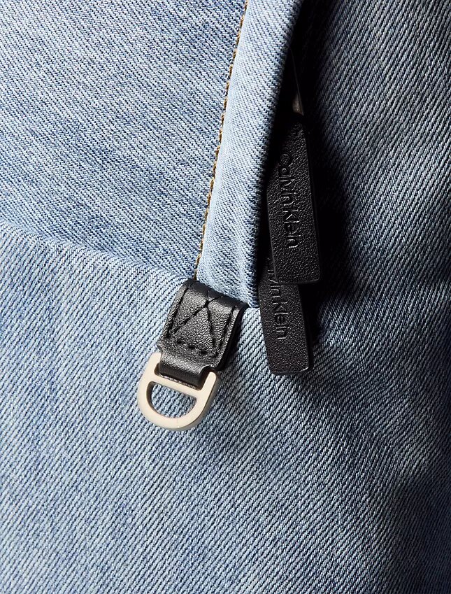 Denim Monogram Logo Backpack Denim Monogram Logo Backpack