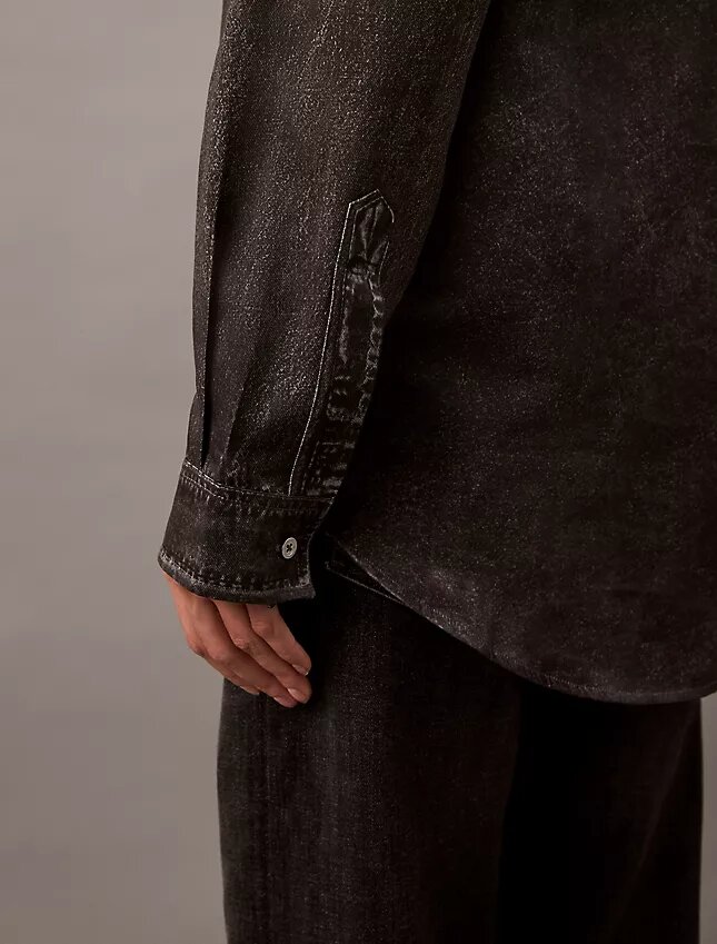 Denim Print Button-Down Shirt Denim Print Button-Down Shirt