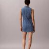 Denim Seamed Mini Dress