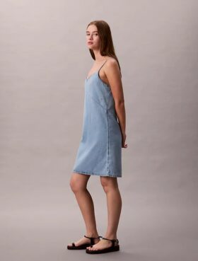 Denim Strappy Mini Dress Denim Strappy Mini Dress