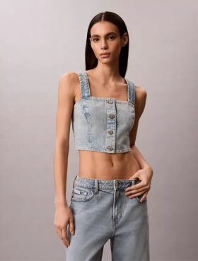 Denim Trucker Tank Top