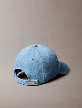 Denim Varsity Monogram Logo Baseball Cap