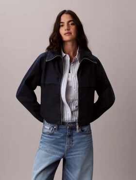 Denim Windbreaker Jacket Denim Windbreaker Jacket