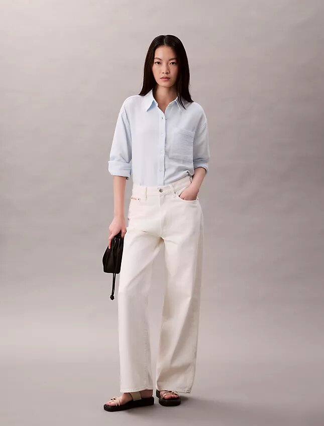 Double Gauze Roll Tab Shirt Double Gauze Roll Tab Shirt