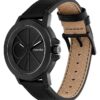 Emblem Dial Leather Strap Watch Emblem Dial Leather Strap Watch