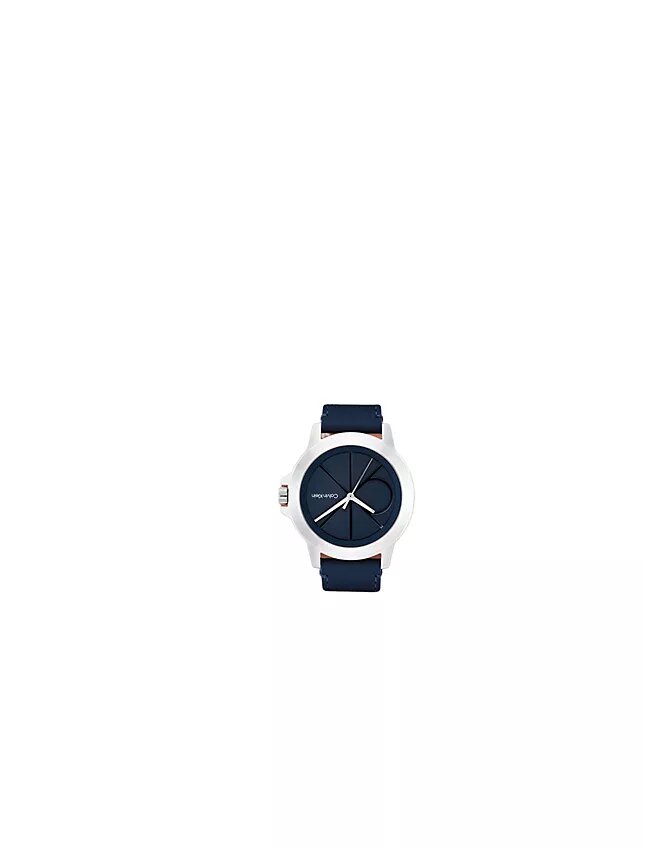 Emblem Dial Leather Strap Watch Emblem Dial Leather Strap Watch
