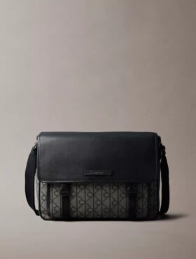 Emblem Jacquard Messenger Bag