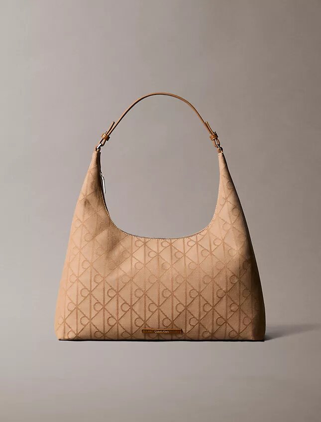 Emblem Jacquard Shoulder Bag Emblem Jacquard Shoulder Bag