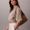 Emblem Jacquard Shoulder Bag Emblem Jacquard Shoulder Bag