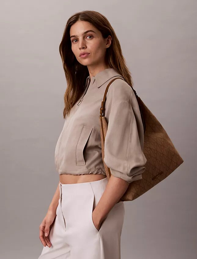 Emblem Jacquard Shoulder Bag Emblem Jacquard Shoulder Bag
