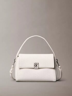 Emblem Logo Hardware Pebble Shoulder Bag