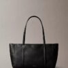 Emblem Logo Hardware Pebble Tote Bag