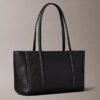 Emblem Logo Hardware Pebble Tote Bag
