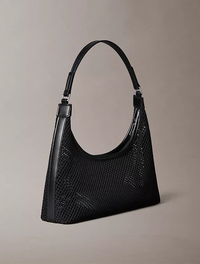 Emblem Logo Mesh Shoulder Bag Emblem Logo Mesh Shoulder Bag
