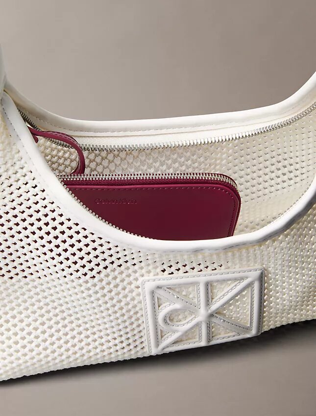 Emblem Logo Mesh Shoulder Bag Emblem Logo Mesh Shoulder Bag