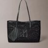 Emblem Logo Mesh Small Tote Bag