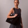 Emblem Logo Mesh Small Tote Bag