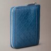 Embossed Allover Emblem Logo Zip Wallet