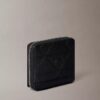 Embossed Allover Emblem Logo Zip Wallet