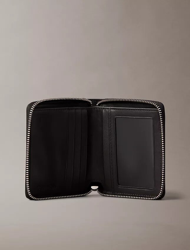 Embossed Allover Emblem Logo Zip Wallet Embossed Allover Emblem Logo Zip Wallet