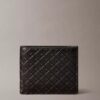 Embossed Allover Monogram Bifold Wallet with Coin Pouch