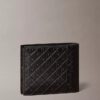 Embossed Allover Monogram Bifold Wallet with Coin Pouch