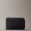 Embossed Allover Monogram Zip Wallet Embossed Allover Monogram Zip Wallet