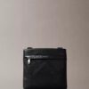 Embossed Emblem Logo Crossbody Bag
