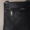 Embossed Emblem Logo Crossbody Bag