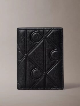 Embossed Emblem Logo Slim Bifold Wallet