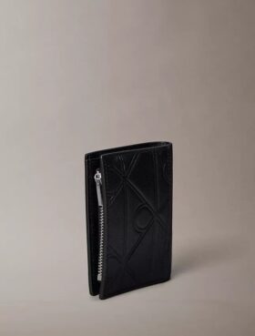 Embossed Emblem Logo Slim Bifold Wallet