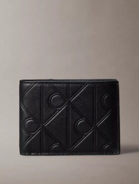 Embossed Emblem Logo Trifold Wallet