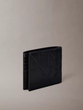 Embossed Emblem Logo Trifold Wallet